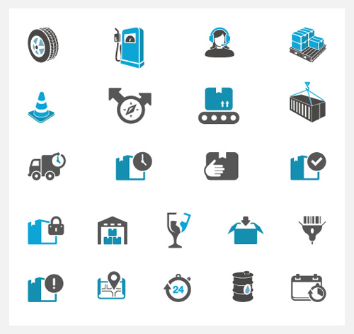 Supply Chain and logistics icons